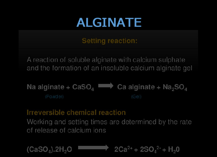 ALGINATE Impression Material, Setting reaction is a love story