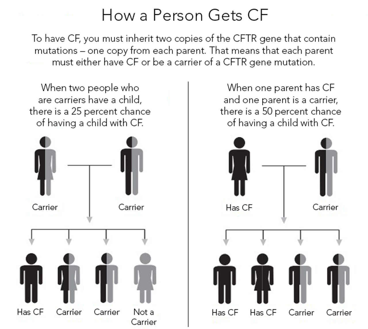 How a person gets CF